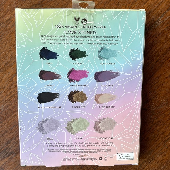Pacifica Love Stoned Crystal Eyeshadow Palette Jewel Vegan - Picture 3 of 6